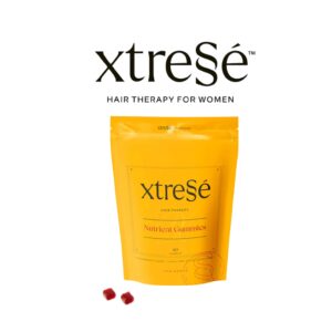 Xtresse is a nutraceuticals gummy that incorporates clinically proven ingredients shown to promote healthy cell function for hair and scalp. The result is a healthier scalp, reduced shedding, and stronger hair growth.